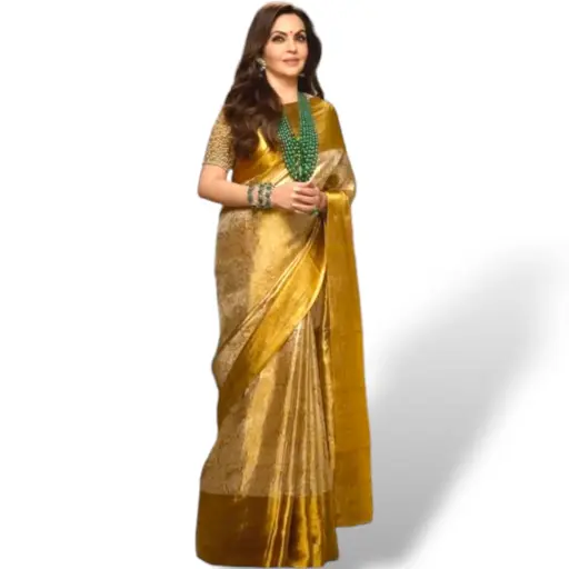 [Celebrity Inspired Saree] Nita Ambani Inspired Banarasi Tissue Silk Saree