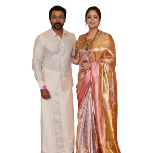 Jodhika Inspired Premium Tissue Silk Saree | Pink